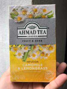 Ahmad Tea London Fruit & Herb Infusion Camomile&Lemongrass 20 Foil Wrapped Tea Bags x 2g (40g)