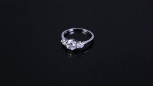 JewelryPalace Moissanite GRA D Color 1.4ct 925 Sterling Silver 3 Stone Wedding Engagement Ring for Woman Luxury Ring