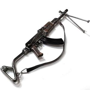 Miniature 1:6 Scale Metal Game Equipment Model 19cm Alloy Desk Decor & Action Figure Accessory with Detachable Clip Bipod & Strap Cool Birthday Gift for Gamers & Men