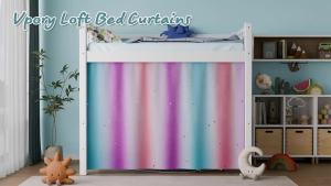 Bunk Bed Curtains - Loft Bed Curtains Privacy Bottom Bunk Bed Curtain Breathable Bunk Bed Canopy for Students Hollow Stars
