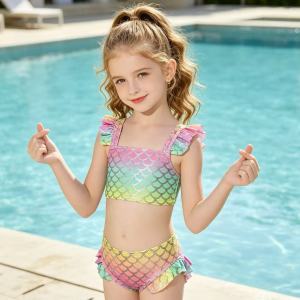 Girls Princess Style Mermaid Design Swimsuit