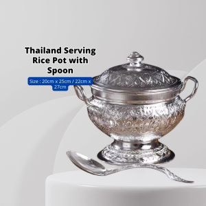 YU Thailand Crocodile Brand Aluminium Rice Serving Pot Bekas Nasi Food Storage Container Serving Bowl