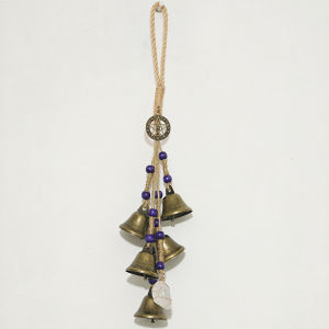 other | Crystal Witch Bells Vintage Metal Wind Chime for Protection Positive Energy Cleansing Chime with Clear Quartz Amethyst Obsidian