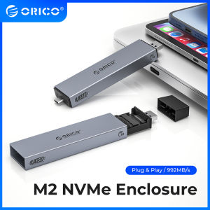 ORICO M.2 NVMe SSD Enclosure Wireless Tool-Free USB C External NVMe SSD Enclosure 10Gbps M.2 NVMe to USB Adapter USB 3.2 M.2 NVMe Reader Supports M and B&M Keys and Size 2230/2242 /2260/2280 SSDs