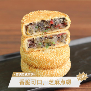 Authentic Hefei Traditional Five-Nut Large Sesame Cake Speciality Snack Mooncake Pastries Chinese Style Bakery Goods