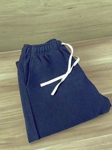 Ready Stock Mens wide leg drawstring pants loose Korean version student sports versatile straight leg pants with adjustable hems