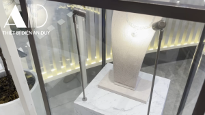 Đèn Led rọi tủ kính trưng bày sản phẩm 3W Ánh sáng chiếu rọi điểm Thân đèn Kim loại điều chỉnh góc 360°