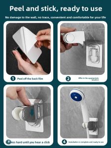 Large Diameter Shower Head Bracket Plastic Old Style for Hot Water Heater Base No Drilling Required Bathroom Accessories