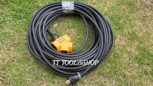 ปลั๊กเหลือง 4 ทางพร้อม สายไฟ VCT ยกม้วน 100 เมตร ปลั๊กพ่วง อย่างดี รับปลั๊กไฟได้ทั้ง 2 ขา และ 3 ขา มีให้เลือกหลายขนาด