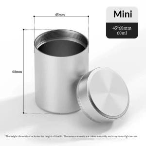 Hot Sale 1 PCS Mini Portable Aluminium Alloy Tea Can Moisture Proof Sealed Jar Solid Color Metal Storage Box For Travel Outdoor