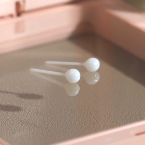 Colorful Bio-Dental Porcelain Earring Studs for Women Simple Sweet Cute Girl Sleepwear Non-removable Ear Jewelry