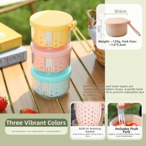SHELI | Portable Fruit/Salad Cup With Fork