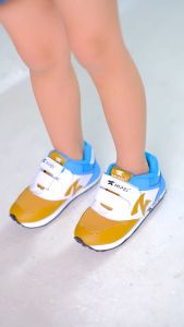 HIPZI Sepatu Sneakers Anak Anak Laki Laki Perempuan Sport Olahraga Tk Sd Paud HNB Coklat Biru Terbaru 2023