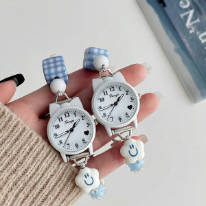 Women Heart Bracelet Watch Blue White Quartz Wristwatch Adjustable Rope Strap Cute Gift⚡PH deliveryIn stock⚡
