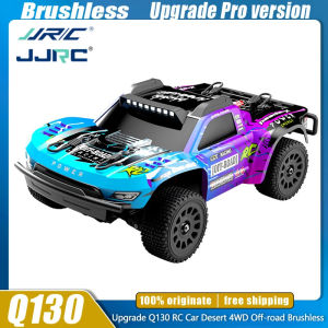 JDD[Fast Delivery][Original Available] JJRC Q130 RC Car Desert 4WD Brushless 2.4G High Speed Cars Short Course Truck Off-road Remote Control Car Children Toys Gifts
