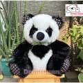 Boneka Teddy Bear Panda Duduk Jari Bambu Rumput Hitam Putih Import Premium Murah. 