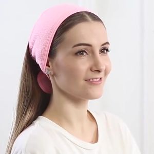 Bandana Bando Korea Lucu Headband Rambut Fashion Wanita Rajut Ikat kepala Velcro Hijab kerudung Jilbab aksesoris rambut hijab segi empat