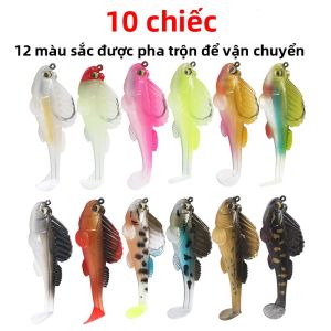 10 Chiếc Màu Hỗn Hợp Mồi Câu Cá Mềm Mồi Bản Mẫu 7/10/14/18G Swimbait Wobblers Cho Cá Nước Mặn Thích Hợp Cho Nhiều Cực Câu Cá