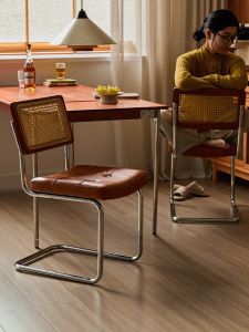 XIANGNANSONG | Rattan Antique Style Comfortable Chair with Backrest