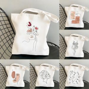 Nữ Trừu Tượng In Hình Mặt Túi Tote Canvas Cổ Đeo Vai Túi Xách Thân Thiện Với Môi Trường Có Thể Tái Sử Dụng Túi Mua Sắm Túi Bảo Quản Hàng Ngày