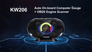 KONNWEI KW206 OBD2 Scanner Car Smart Gauge Digital On-Board HUD Head-up Digital LCD Display Fuel Consumption Water Temperature OBD2 Gauge Display Universal Speedometer For Toyota Honda Ford BMW Audi Hyundai Kia For All Gasoline/Diesel Universal 12V Car