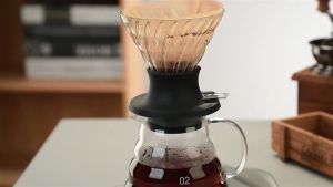 MU.HOME Glass Coffee Pot Coffee Dripper Glass เครื่องชงกาแฟ V Shape Drip Coffee Filter ถ้วยกรองกาแฟแช่