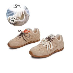 Designer AudreyHp Furry Lined Leather Womens Shoes round Toe Flat Heel Rubber Sole Winter Fashion Single Shoes