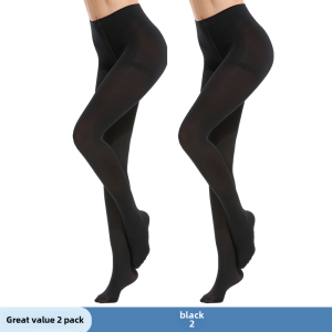 Langsha Womens Mid-Thick Spring Autumn Pantyhose Anti-Hook Shiny Black Meat Color Summer Base Layer Tights 120D Shapewear