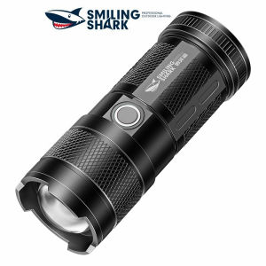 Smiling Shark SD1012 Led Torchlight M55 Super Bright Flashlight USB Rechargeable Zoomable Waterproof Camping Emergency Hiking Lighting