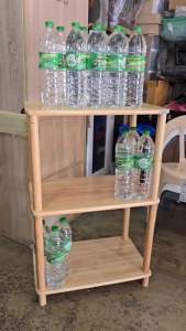 ชั้นเอนกประสงค์ไม้ยางพารา 3ชั้น