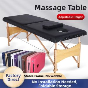 ZHUOLESHI | Portable Folding Massage Bed For Home Use Therapy Rehabilitation Beech Wood
