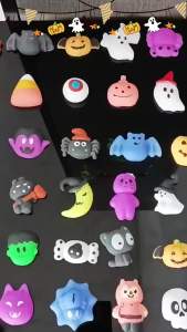 12Pcs Cute Halloween Pumpkin Ghost Squeeze Stress Relief Toys for Kids Adult Halloween Party Favors Birthday Gifts Bag Fillers