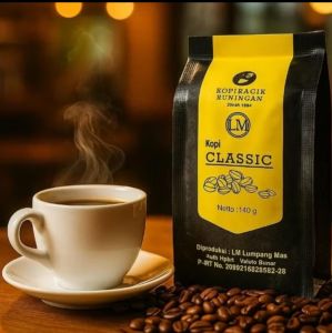 Kopi Hitam Murni Asli Bubuk Pekat Tanpa Gula Premium Robusta 140 g