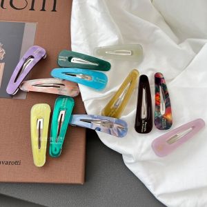 Elegant Pure Color Acetate Triangle FranceBB Hair Clips Sweet Forehead Clip Stylish Hair Accessories by Xian En Fashion Brand
