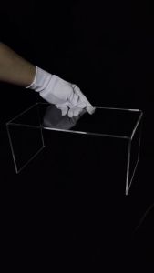 ชั้นอะคริลิค ชั้นวางโมเดล U ขนาด 30x15x15 cm ทรงตัว 4 มิลลิเมตร (A07)