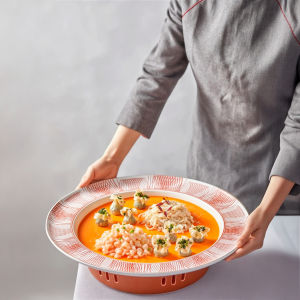 Bát Đựng Đầu Cá Hồi Nướng Bằng Gốm Sứ Sang Trọng Hình Tròn Cho Món Ăn Đặc Biệt Của Cua Hoàng Gia Bát Đựng Thức Ăn Trang Trí Cao Cấp