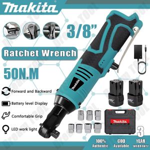 Cordless Electric Ratchet Wrench With 2/1Battery Screw Nut Removal RepairingAutomobile Maintenance Tool