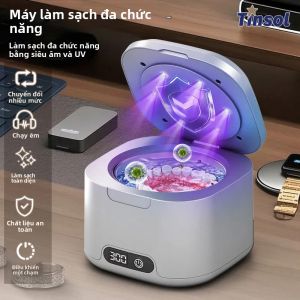 Máy Làm Sạch Răng Giả Siêu Âm Di Động TINSOL Máy Làm Sạch Trang Sức Bằng Tia Cực Tím Máy Làm Sạch Niềng Răng Mini Dung Tích 301-500ml Công Suất 40W Điện Áp 220V