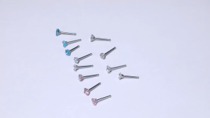 ZS 20G 3-12Pcs/lot Stainless Steel Nose Stud Set for Women Cz Crystal Nose Piercings Silver Gold Palted Body Piering Jewelry for Nose Piercing