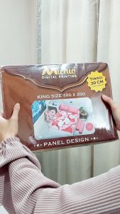 Michio Digital Printing Sprei Uk 120 x 200 T 30 - Motif Dewasa / Abstrak / Bunga