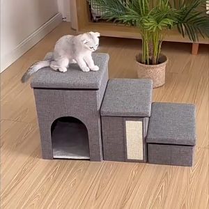 Cat nest storage box multi-functional pet ladder foldable cat and dog stairs universal all year round