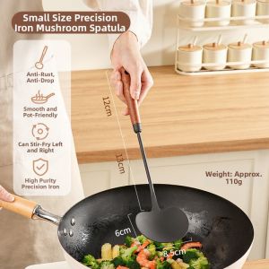 Ergonomic Wooden Handle Cooking Spatula Ladle