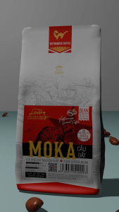 Combo 2 túi ( 1kg Hạt ) - Cà phê Moka Hương Chồn rang mộc