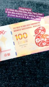 Combo 5 tờ Tiền Macao 100 con Rắn lưu niệm tài lộc lì xì Tết có bảo an cực chuẩn