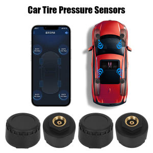 Tire Pressure Monitoring System External Bluetooth 5.0 Car Tire Pressure Sensors TPMS Mobile Phone APP Display Android/IOS