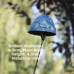 IdoYu Japanese Style Gift Southern Feng Shui Cast Iron Blessing Chime Clear Metal Wind Bell Hanging Ornament Retro Pendant