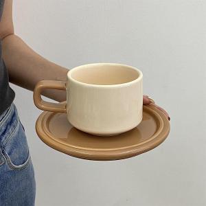 Bộ Cốc Cà Phê Gốm Sứ Màu Tương Phản Phong Cách Trung Hoa Cổ Bộ Đồ Ăn Trưa Chiều Bộ Cốc Cà Phê Macaron Nordic Style 101mL-200mL