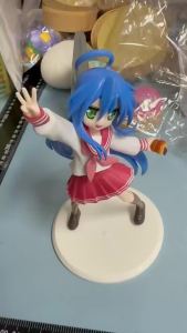 Bandai | Lucky Star Izumi Konata PVC Anime Figurine Cute Desktop Decoration Ornament Ideal Gift for Anime Fans and Collectors