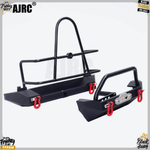 RC Car Metal Front Rear Bumpers for 1/10 RC Crawler Traxxas TRX4 Defender Axial Scx10 II 90047/90046 Front and Rear Bumpers