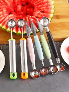 Stainless Steel Fruit Carving Scoop Knife for Cutting Watermelon And Taking Fruit Meat Ideal for Creating Salad Bowls And Platters